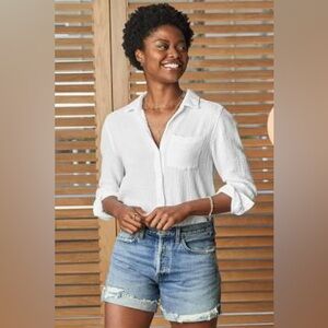 AGOLDE Parker Blue Distressed Denim Shorts